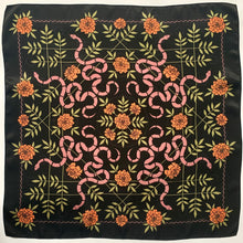 Load image into Gallery viewer, Marigold and Serpent Silk Wall Scarf

